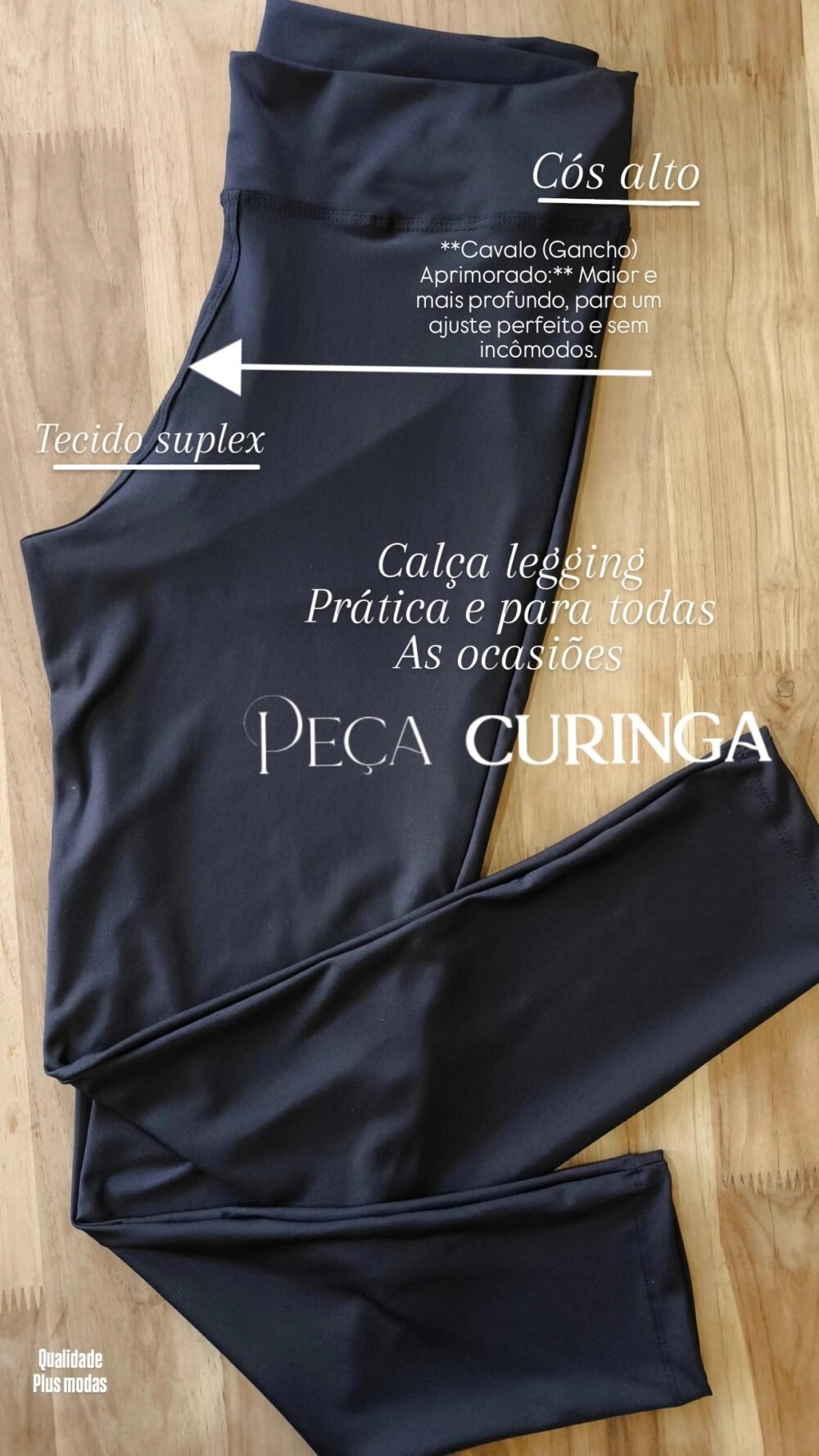 Calça legging em suplex